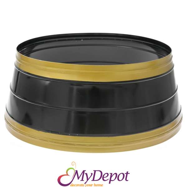 Метална златно-черна основа / обръч за елха. Размер: Ф 75/65 х 30 см
