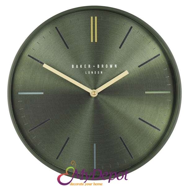 Стенен часовник зелен, диаметър 30см