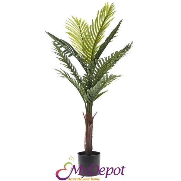 Изкуствено палмово дърво LIVISTONA CHINENSIS с 10 листа в саксия, 80 см
