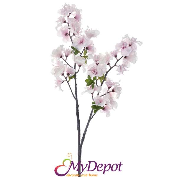 Стрък изкуствени розови бадемови цветчета, 105 см