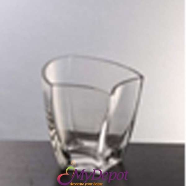 Стъклена ваза от изчистено стъкло, 11х11 см