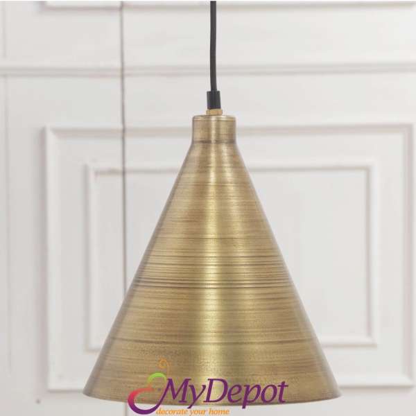 Висяща лампа от месинг в индустриален стил, 25х29 см