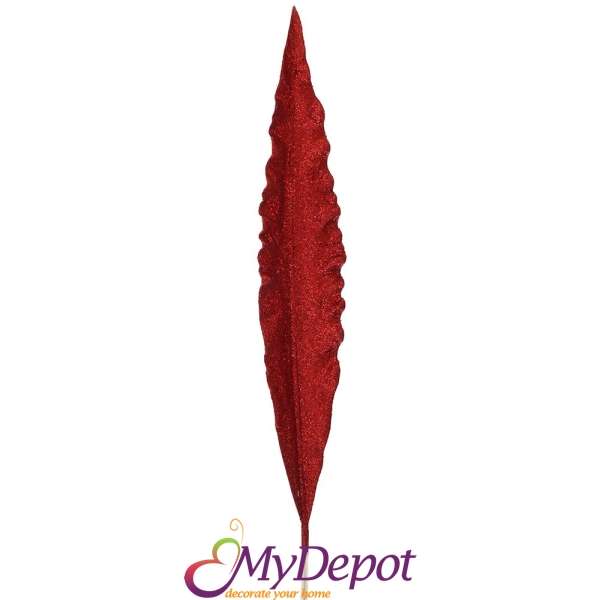 Червено брокатено листо, 84 см