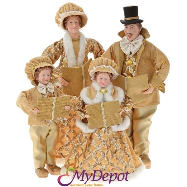 Семейство хористи облечени в златни дрехи , 70 см