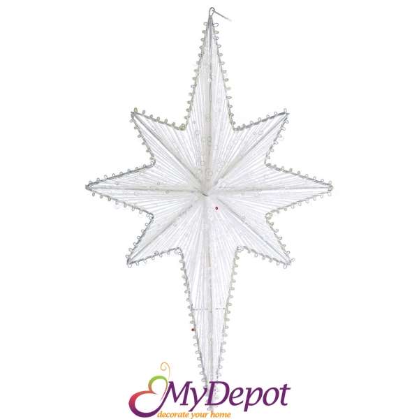 Висулка Витлеемска звезда в бяло, 30-47 см