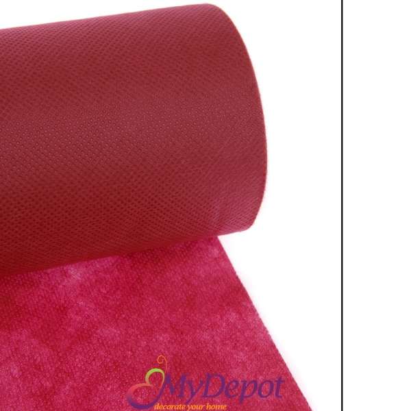 Опаковъчна ролка от еко текстил, бордо, 60см Х 18 метра
