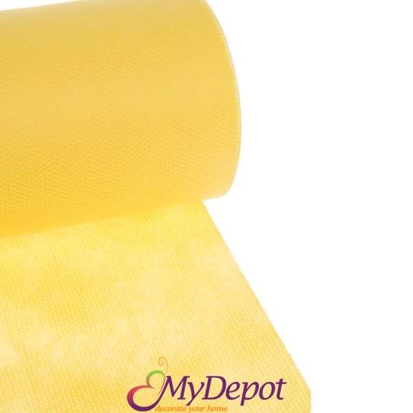 Опаковъчна ролка от еко текстил, жълто, 60см Х 18 метра