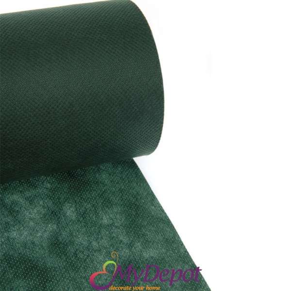 Опаковъчна ролка от еко текстил, тъмно зелен, 60см Х 18 метра