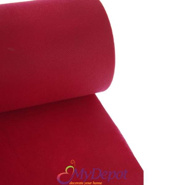 Опаковъчна ролка от еко текстил, рубинено червено, 60см Х 18 метра
