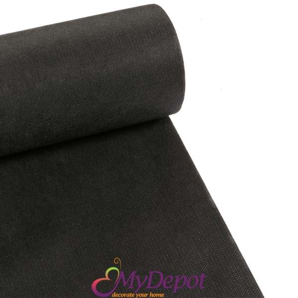 Опаковъчна ролка от еко текстил, черно, 60см Х 18 метра