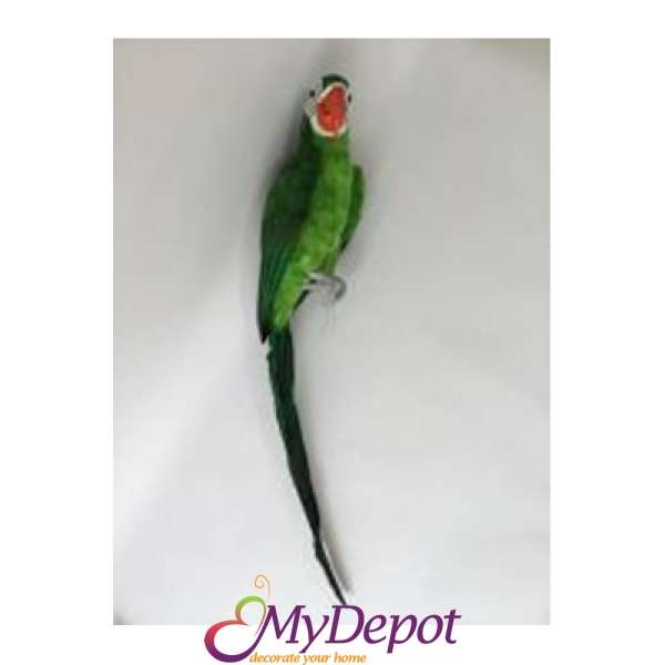 Зелен папагал от плат 20х16х90см.