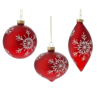 Комплект стъклени VINTAGE играчки за елха, 8 см Комплект стъклени VINTAGE играчки за елха, 8 см