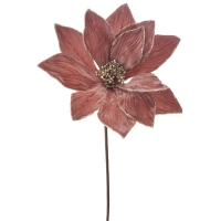 Стрък коледна звезда, розово злато с блясък, Ф 25, 60 см Стрък коледна звезда, розово злато с блясък, Ф 25, 60 см