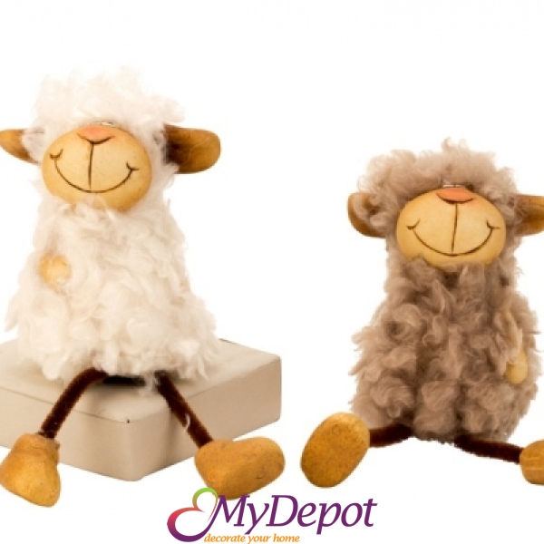 Овчица с висящи крачета, 2 модела, 13 см