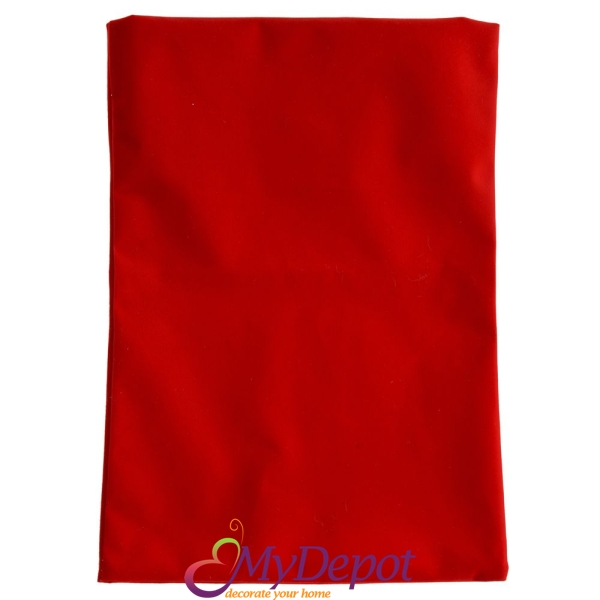 Цилиндрична платнена торбичка , червена, 30х40см